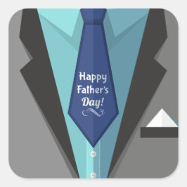 Adesivo Quadrado Dia de os pais Feliz