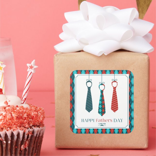 Adesivo Quadrado Dia de os pais Feliz (Festa)