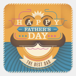 Adesivo Quadrado Dia de os pais Feliz