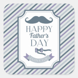 Adesivo Quadrado Dia de os pais Feliz