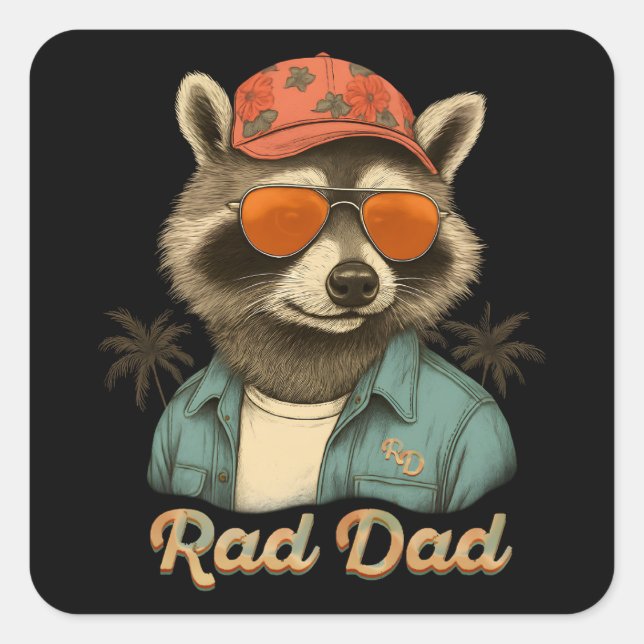 Adesivo Quadrado Dia de os pais Feliz E Engraçado De Pai (Frente)