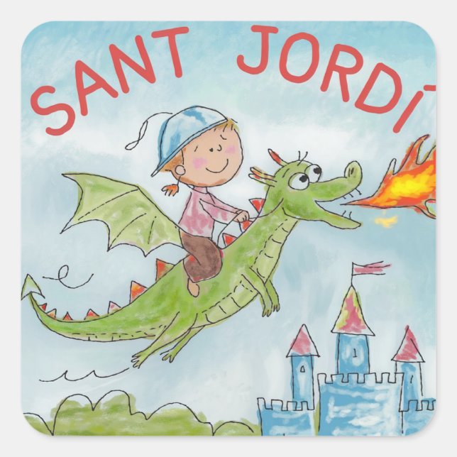 Adesivo Quadrado dia de São Jorge (Frente)