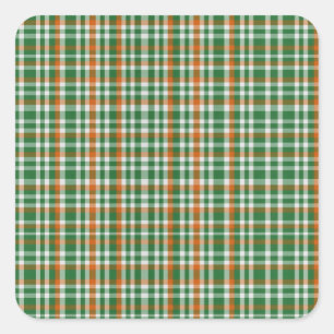 Adesivo Quadrado Dia de São Patrick Irlanda Bandeira colorido gingh