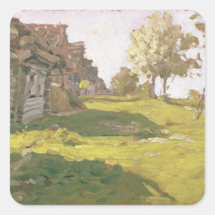 Adesivo Quadrado Dia de Sol. Uma Pequena Vila, 1898