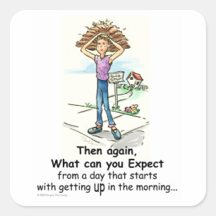 Adesivo Quadrado Dia do Cabelo Mau