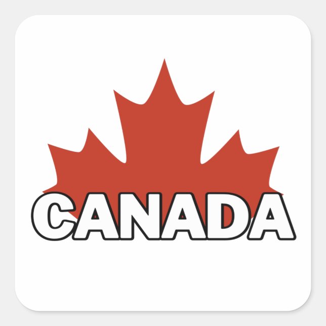 Adesivo Quadrado dia do Canadá (Frente)