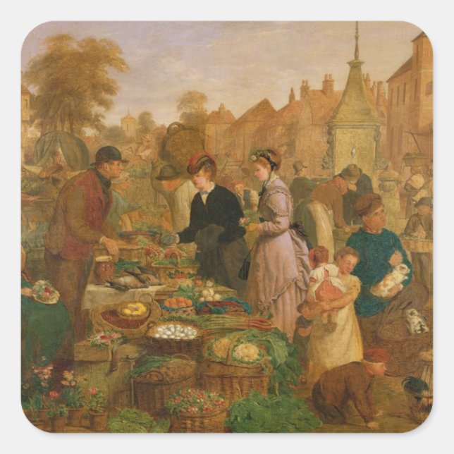 Adesivo Quadrado Dia do Mercado (Frente)