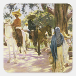 Adesivo Quadrado Dia do Mercado em San Gabriel, México