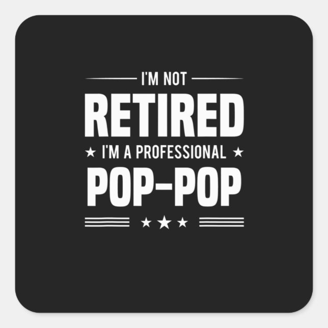 Adesivo Quadrado dia dos Pais  | Im A Pop Profissional (Frente)