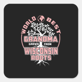 Adesivo Quadrado dia dos Pais | Melhor Avó do Mundo