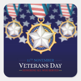 Adesivo Quadrado Dia dos Veteranos