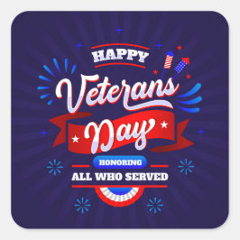 Adesivo Quadrado Dia dos Veteranos