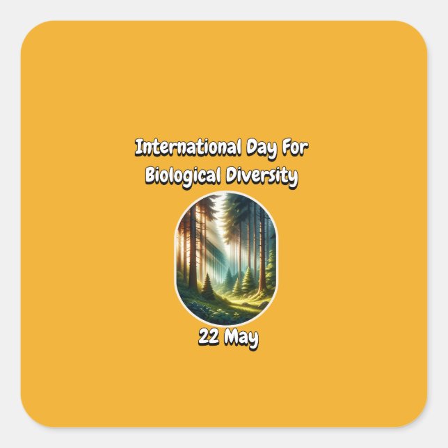 Adesivo Quadrado Dia Internacional da Biodiversidade (Frente)