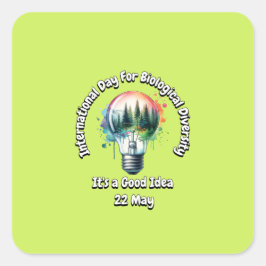 Adesivo Quadrado Dia Internacional da Biodiversidade