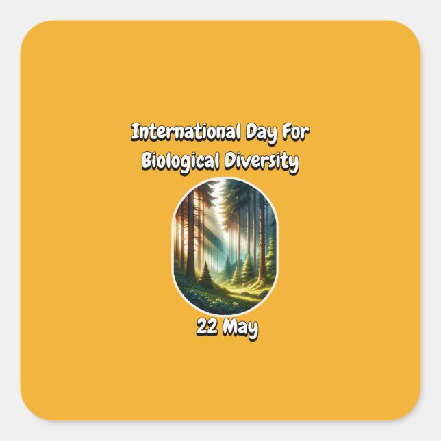 Adesivo Quadrado Dia Internacional da Biodiversidade (Frente)