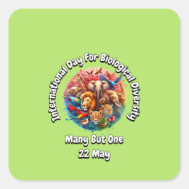 Adesivo Quadrado Dia Internacional da Diversidade Biológica: 22 de 