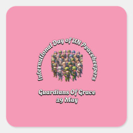 Adesivo Quadrado Dia Internacional das Forças de Paz das Nações Uni