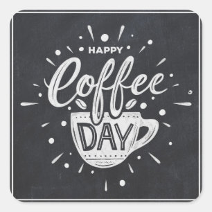 Adesivo Quadrado Dia Internacional do Café