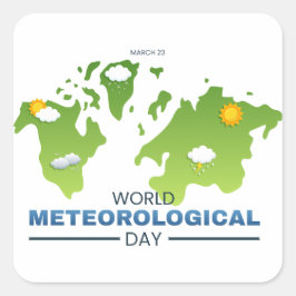 Adesivo Quadrado Dia Mundial da Meteorologia