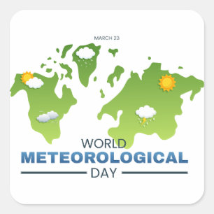 Adesivo Quadrado Dia Mundial da Meteorologia