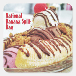 Adesivo Quadrado Dia Nacional de Divisão da Banana