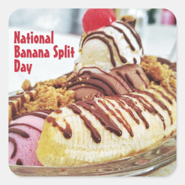 Adesivo Quadrado Dia Nacional de Divisão da Banana (Frente)