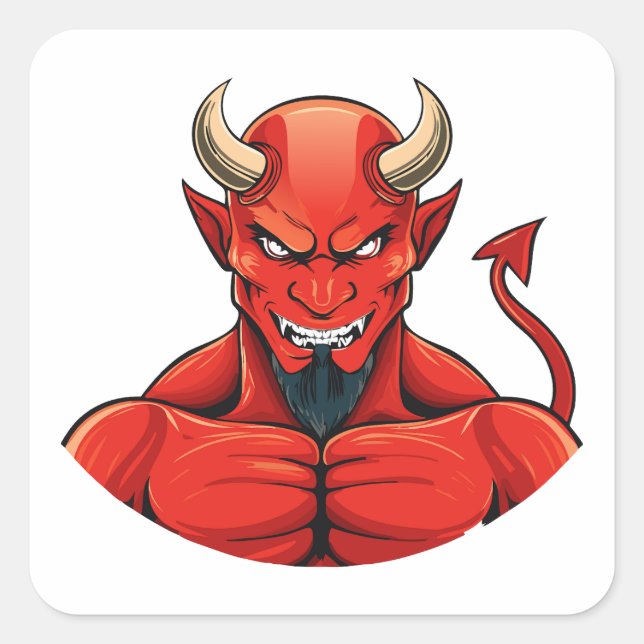 Adesivo Quadrado Diabo  (Frente)