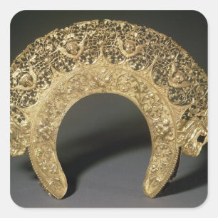 Adesivo Quadrado Diadem do russo com trabalho filigrana