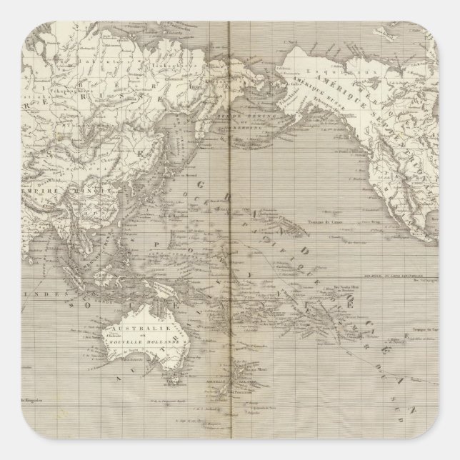 Adesivo Quadrado Diagrama do planeta do sistema solar (Frente)