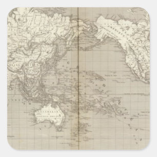 Adesivo Quadrado Diagrama do planeta do sistema solar