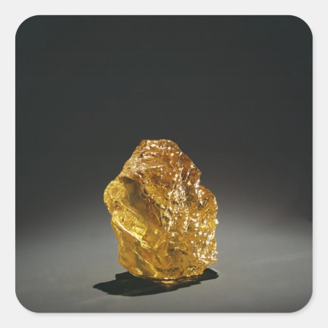 Adesivo Quadrado Diamante amarelo em bruto (Frente)