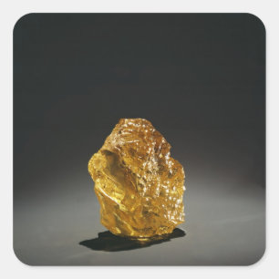 Adesivo Quadrado Diamante amarelo em bruto