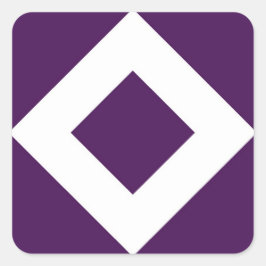 Adesivo Quadrado Diamante Puro Profundo, Borda Branca Negrito