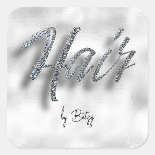 Adesivo Quadrado Diamond Glitter Hair Stylist