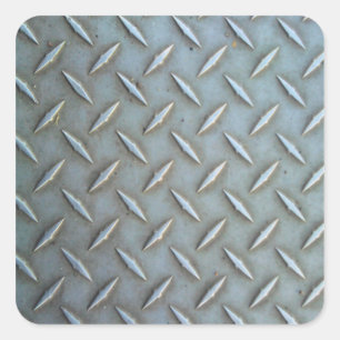 Adesivo Quadrado Diamond Plate Steel pattern Textura