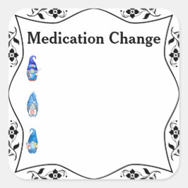 Adesivo Quadrado Diário de Integridade de Mudança de Medicamento