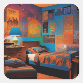 Adesivo Quadrado Dias de luz negra