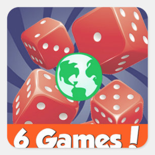 Adesivo Quadrado Dice World Stickers!