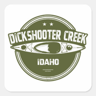 Adesivo Quadrado Dickshooter Creek Idaho Kayaking