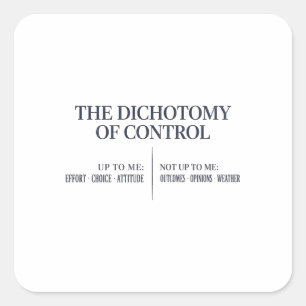 Adesivo Quadrado Dicotomia do Controle — Camiseta Estoica de Epítet