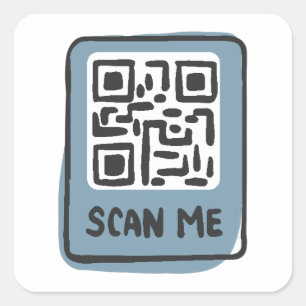 Adesivo Quadrado digitalizar o código qr