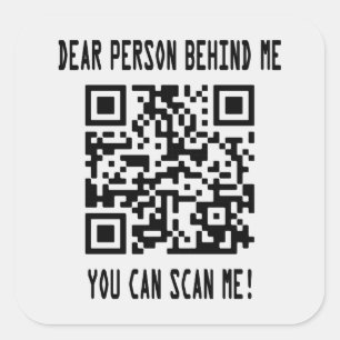 Adesivo Quadrado Digitalize-me o código QR para um impulso motivaci