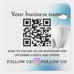 Adesivo Quadrado Digitalize para Seguir Sinal de QR Code   Instagra