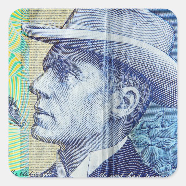Adesivo Quadrado Dinheiro australiano (Frente)
