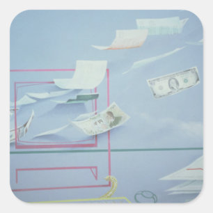 Adesivo Quadrado Dinheiro Executivo I