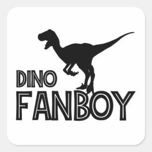 Adesivo Quadrado Dino Fanboy - Lover do Dinossauro