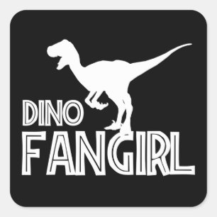 Adesivo Quadrado Dino Fangirl - Lover do Dinossauro
