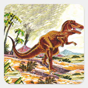 Adesivo Quadrado Dinossauro de Rex do tiranossauro