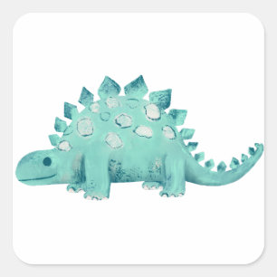 Adesivo Quadrado Dinossauro Estegossauro