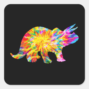 ADESIVO QUADRADO DINOSSAURO TIE DYE